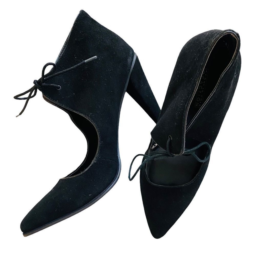 Kenneth Cole Reaction Fond Dona Tie Heels Booties Sh-booties Sz 10 NWT